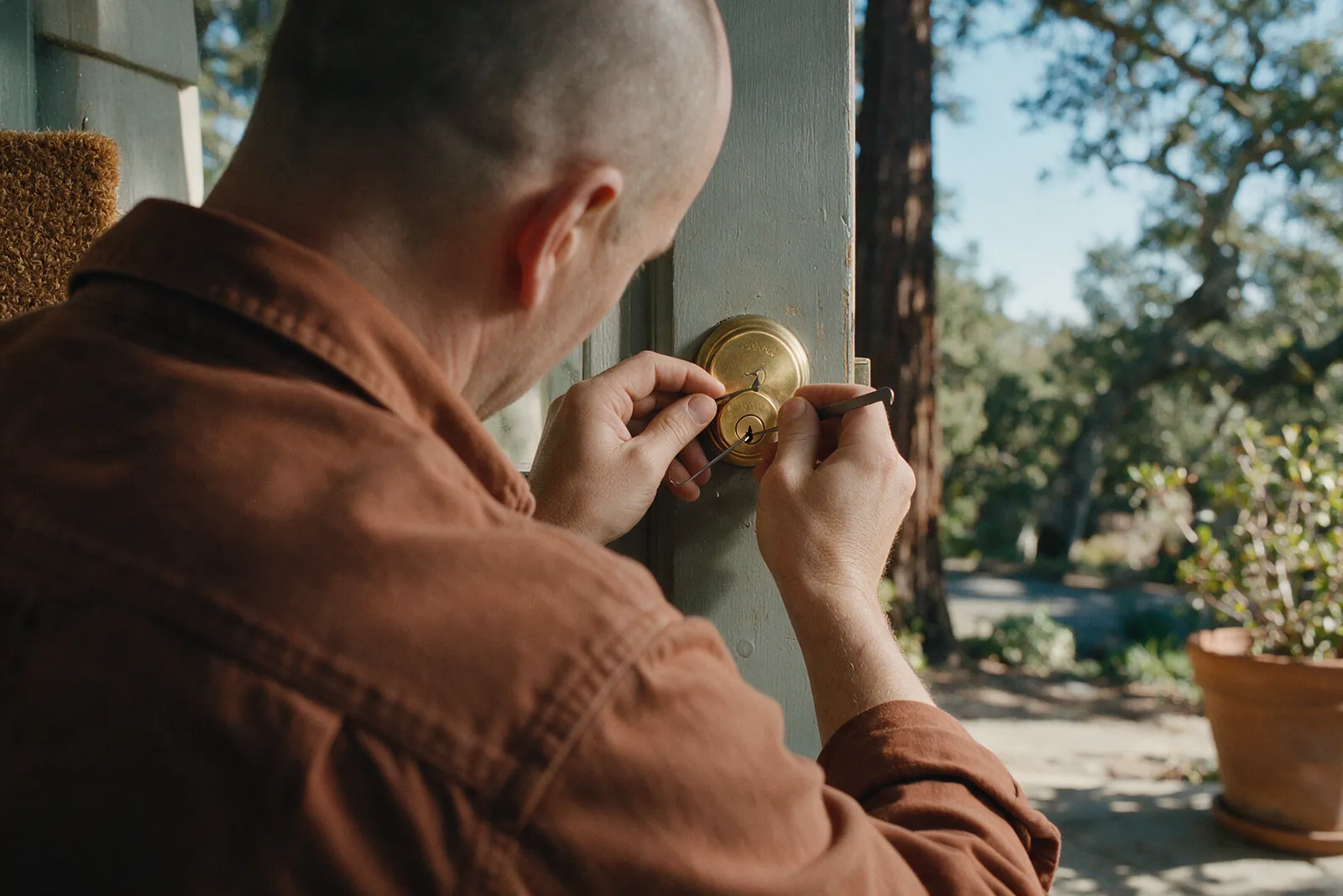 Mount Carmel deadbolt, picked open