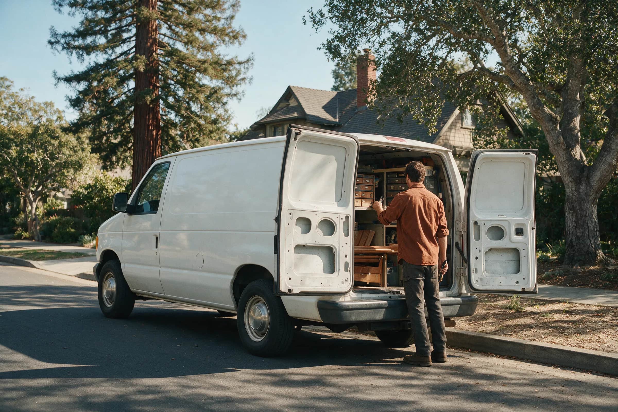 Sequoia Lock & Key service van at dusk